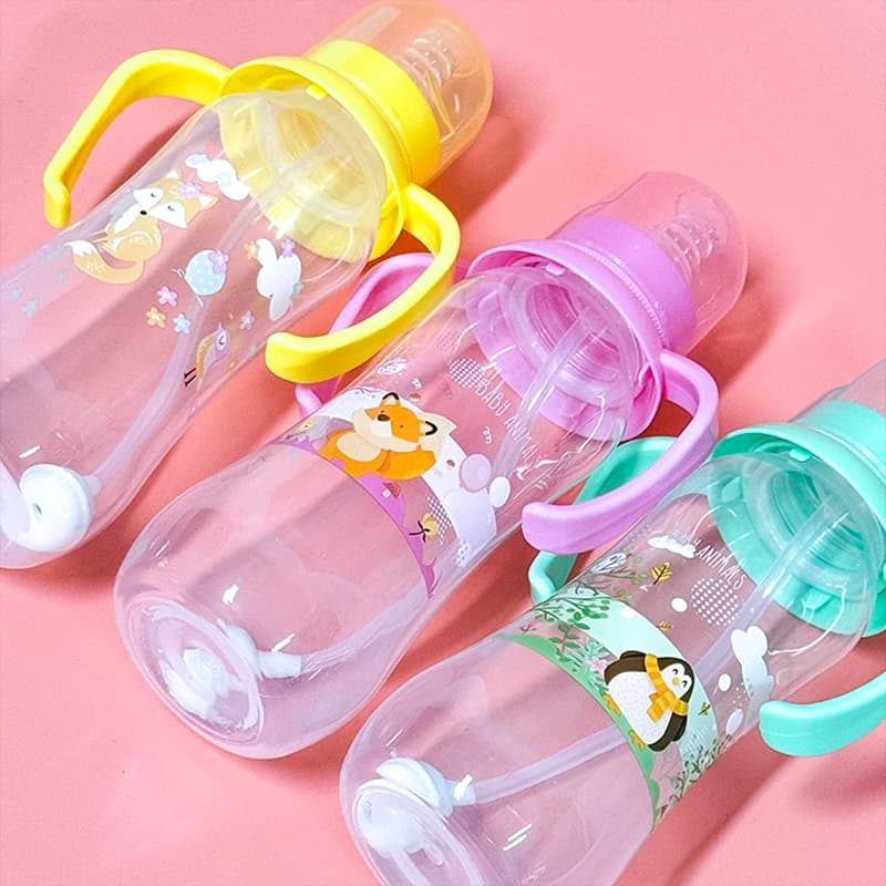 250ml Baby Bottle with Handle - Easy-to-Grip Feeding Bottle, Perfect as a Christmas Gift, Ideal for Water and Formula