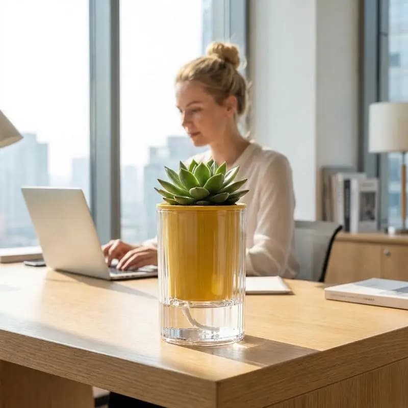 Self-Watering Planter Pot with Drainage