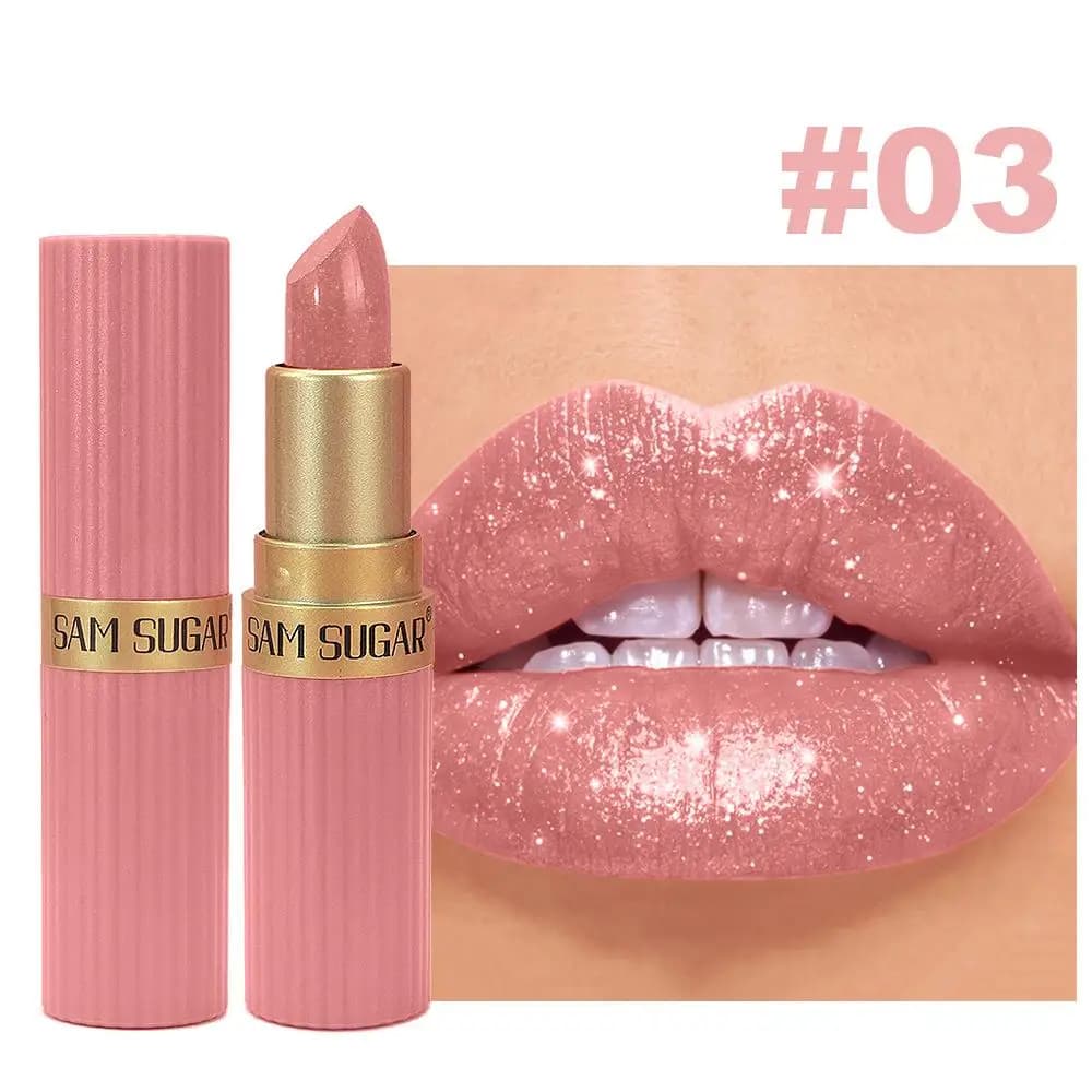 Glitter Lipstick in Nude Pink