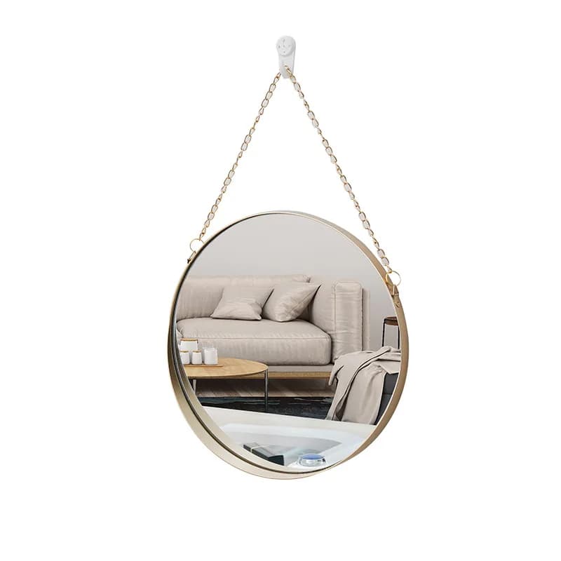 Round Stainless Steel Wall Mount Bathroom Mirror