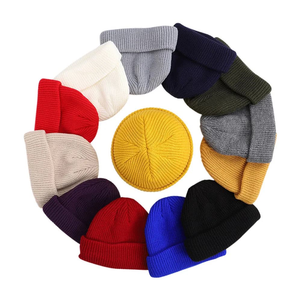 Wool Knit Beanie Cap