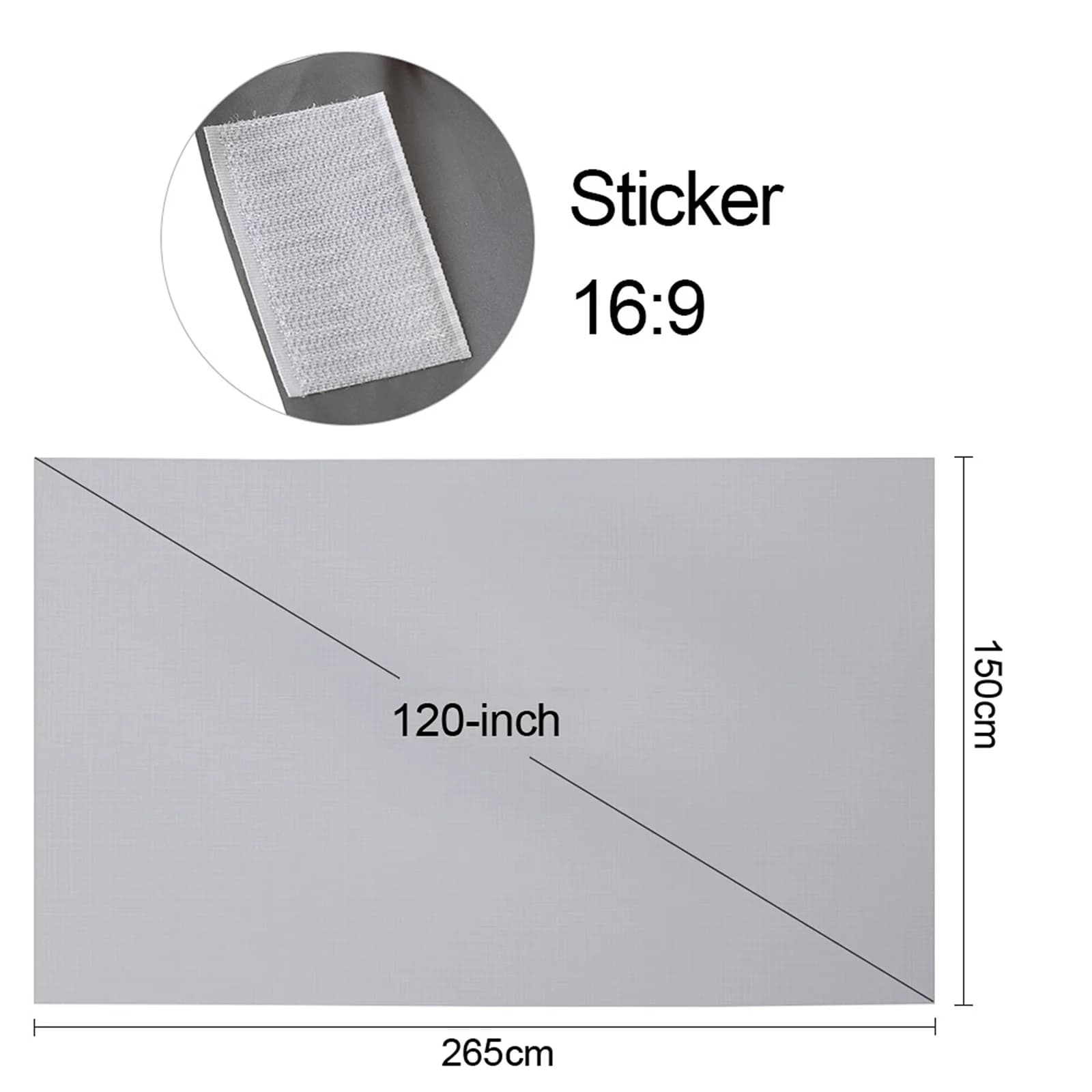Portable Projector Screen 60-120 Inches
