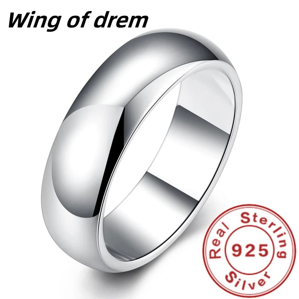 925 Sterling Silver Smooth Round Band Ring