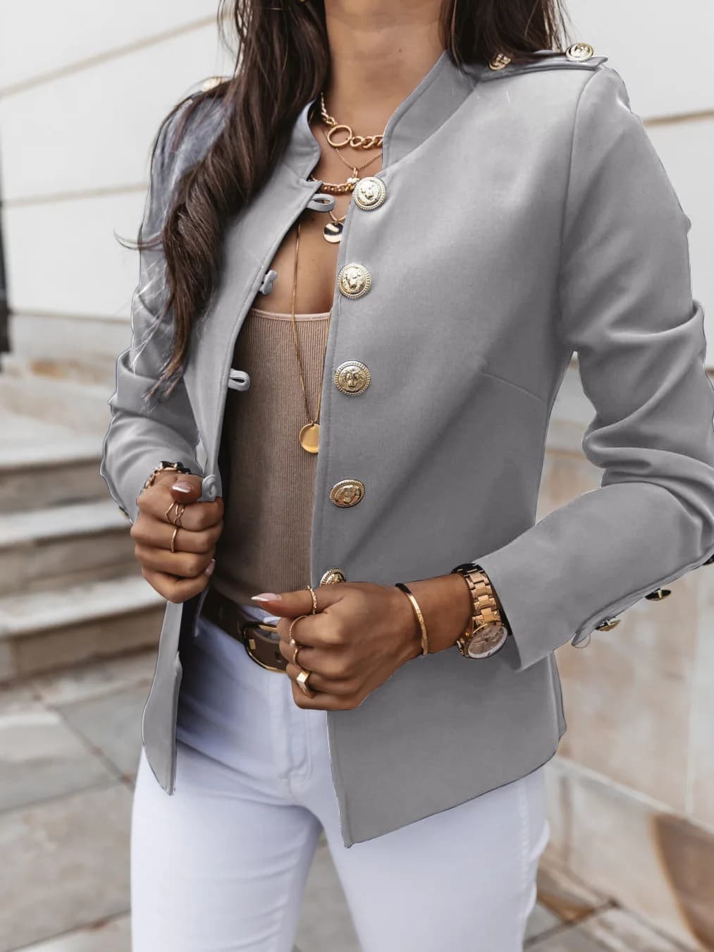 Women's Long-Sleeved Slim Fit Blazer