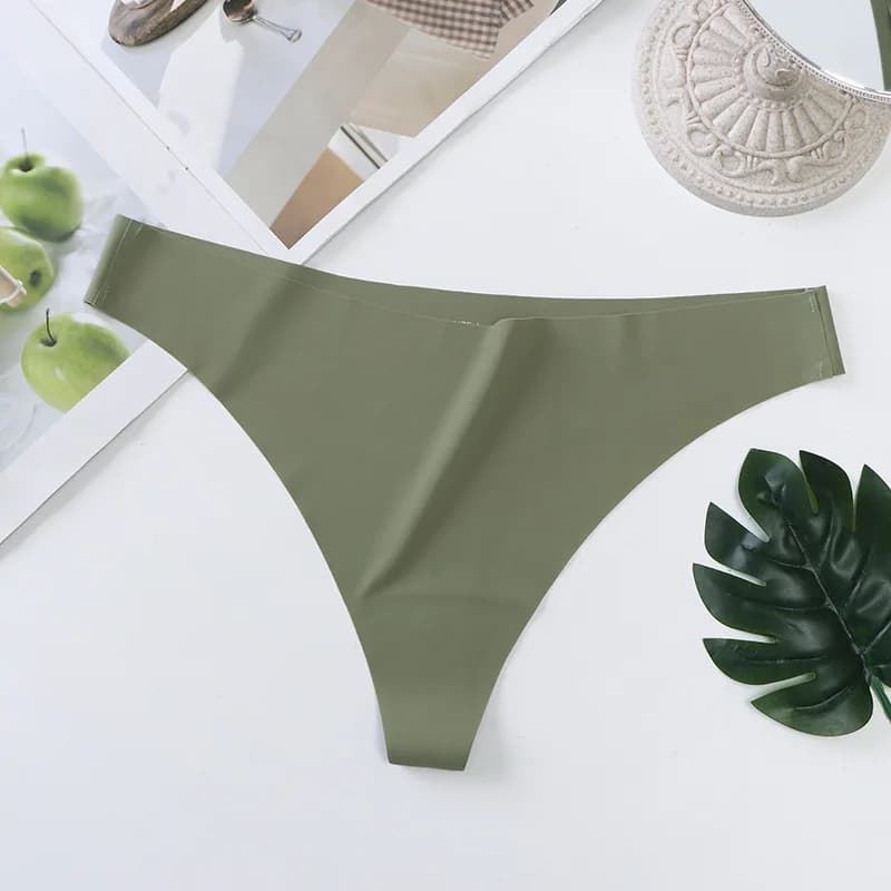 Seamless Ice Silk Thong Underwear