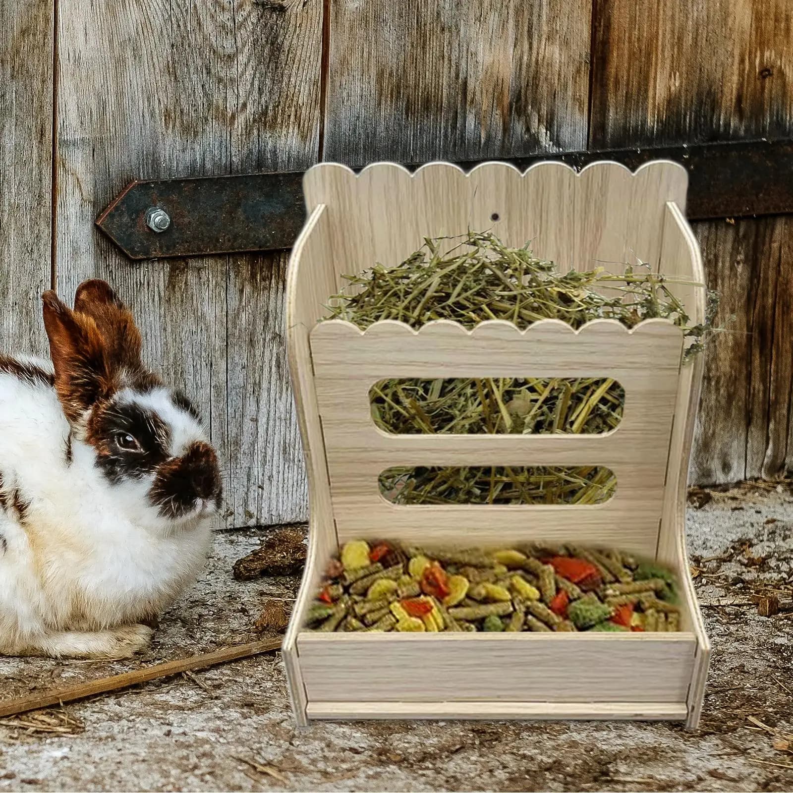 Wooden Hay Rack for Small Pets