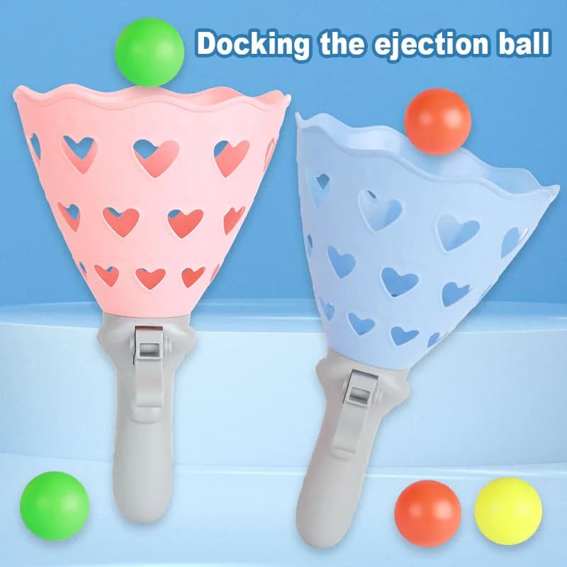 Pop-Pass-Catch Ball Game with Launchers