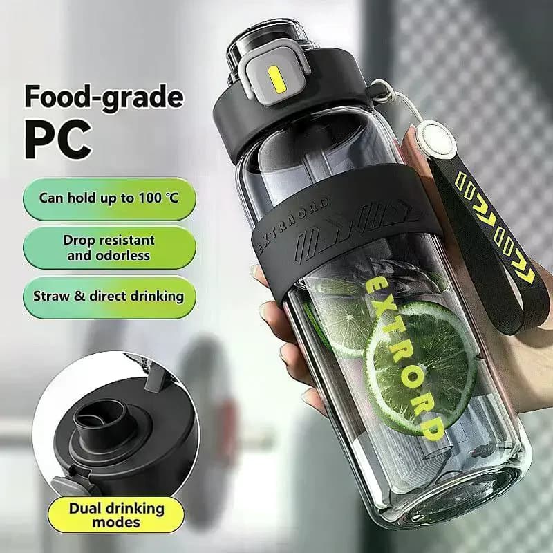 Sports Water Bottle with Straw and Direct Drinking