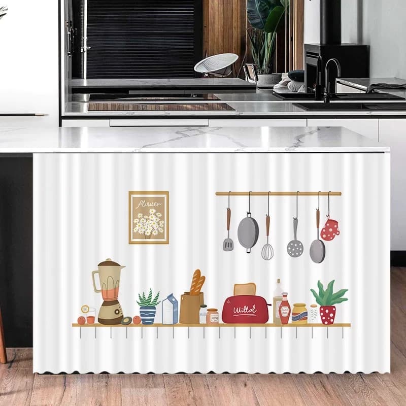 Self-Adhesive Kitchen Cabinet Half Curtain
