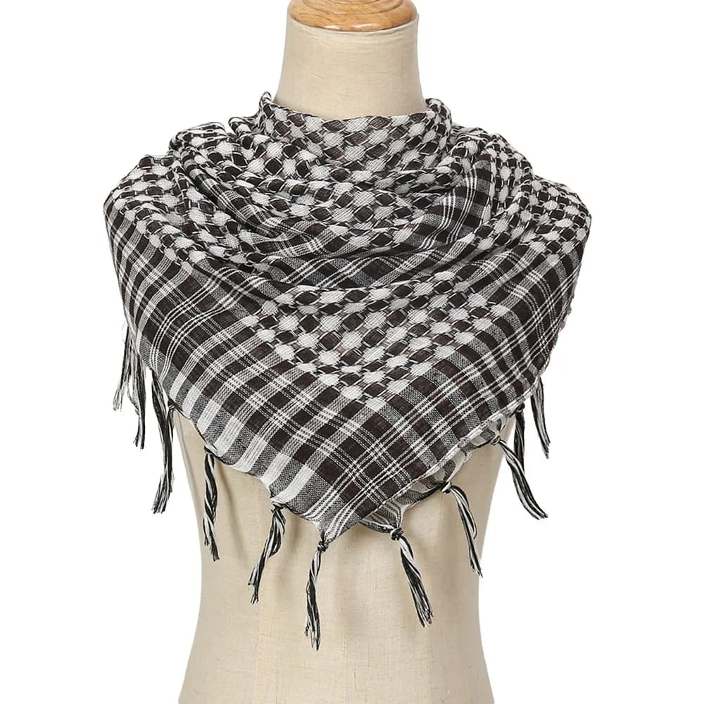 Arabic Scarf Large Arab Shemagh Headscarf with Tassel Costume Head Neck Scarf Head Neck Face Wrap for Men Women