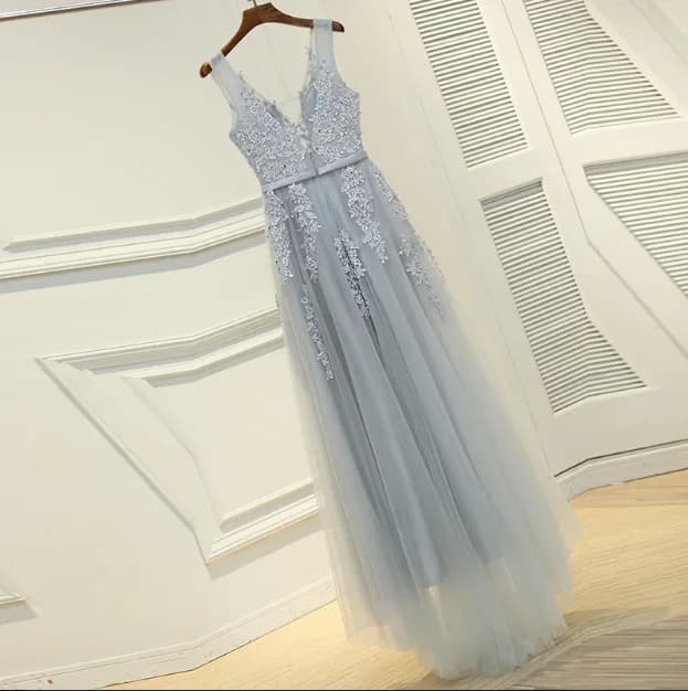 Backless Lace Evening Dress
