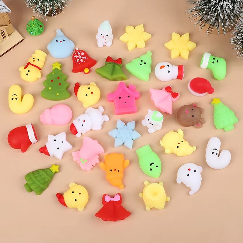 Christmas Mochi Squishy Stress Reliever Party Favors
