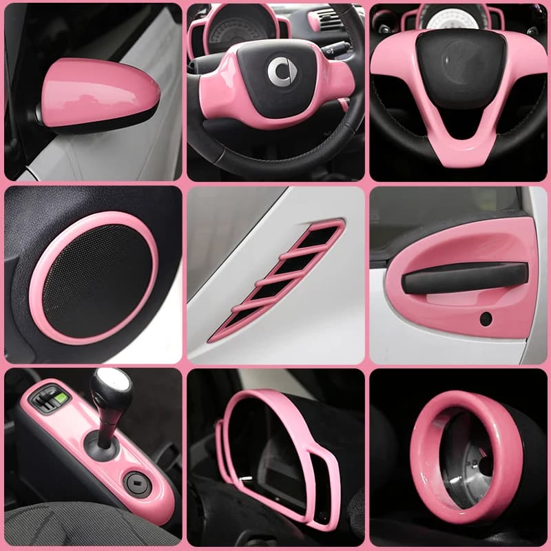 Pink ABS Interior Protective Shell Mercedes Smart 451