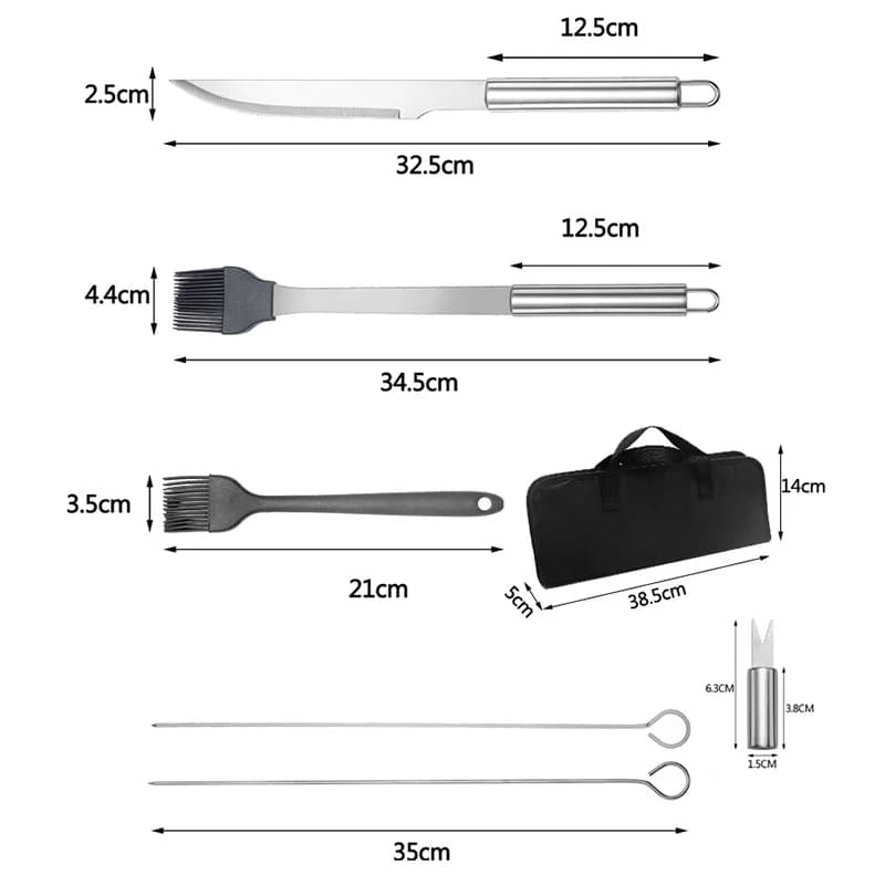 BBQ Grill Tools Set Stainless Steel