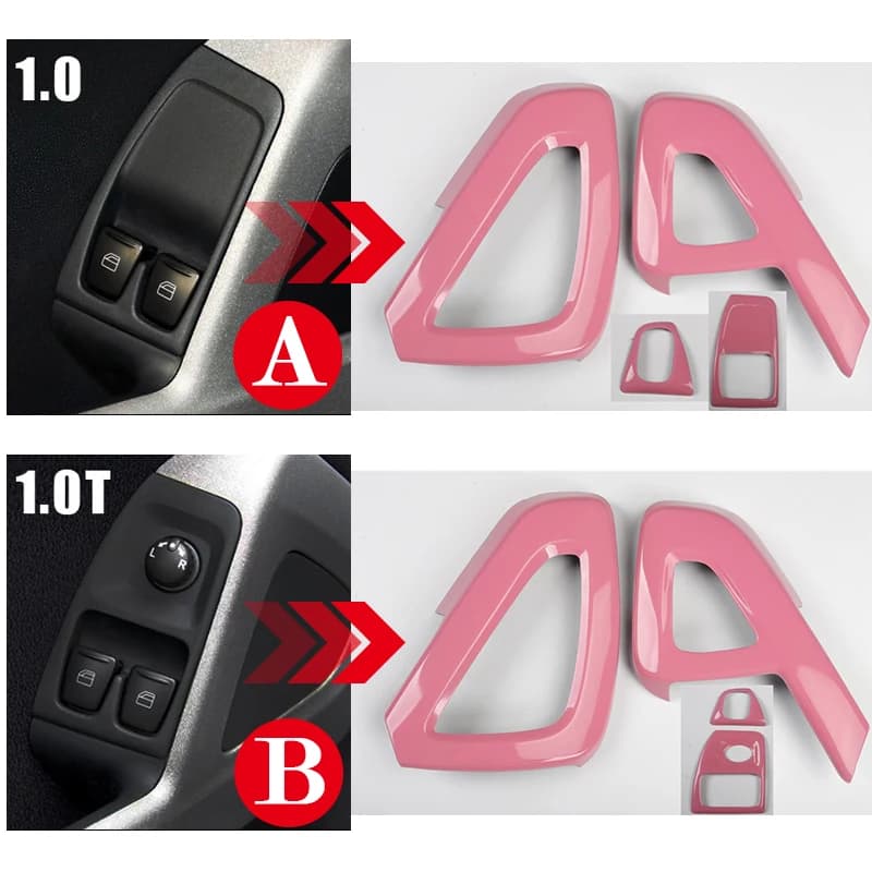 Pink ABS Interior Protective Shell Mercedes Smart 451