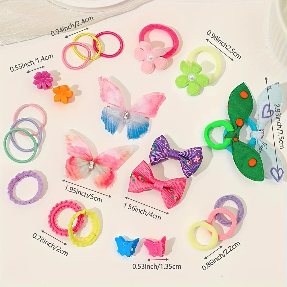 555 Sets of colorful Hair Accessories, Perfect for Girls’ Everyday Outfits and Festive Gatherings.