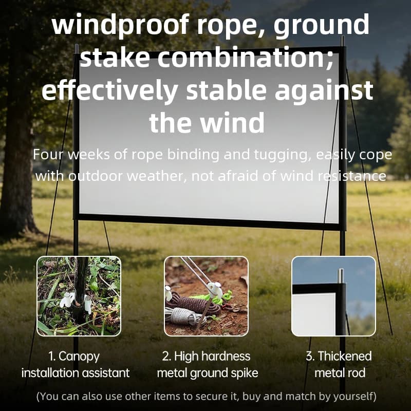 Portable Outdoor Movie Projector Screen with Stand