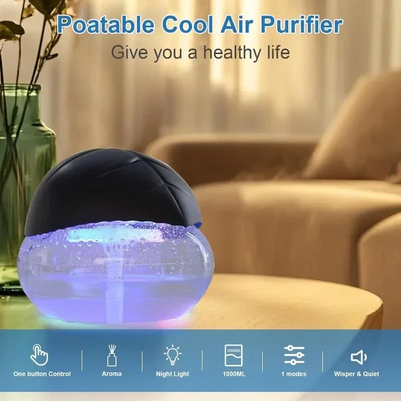 Water-Based Air Washer with LED Color Lights