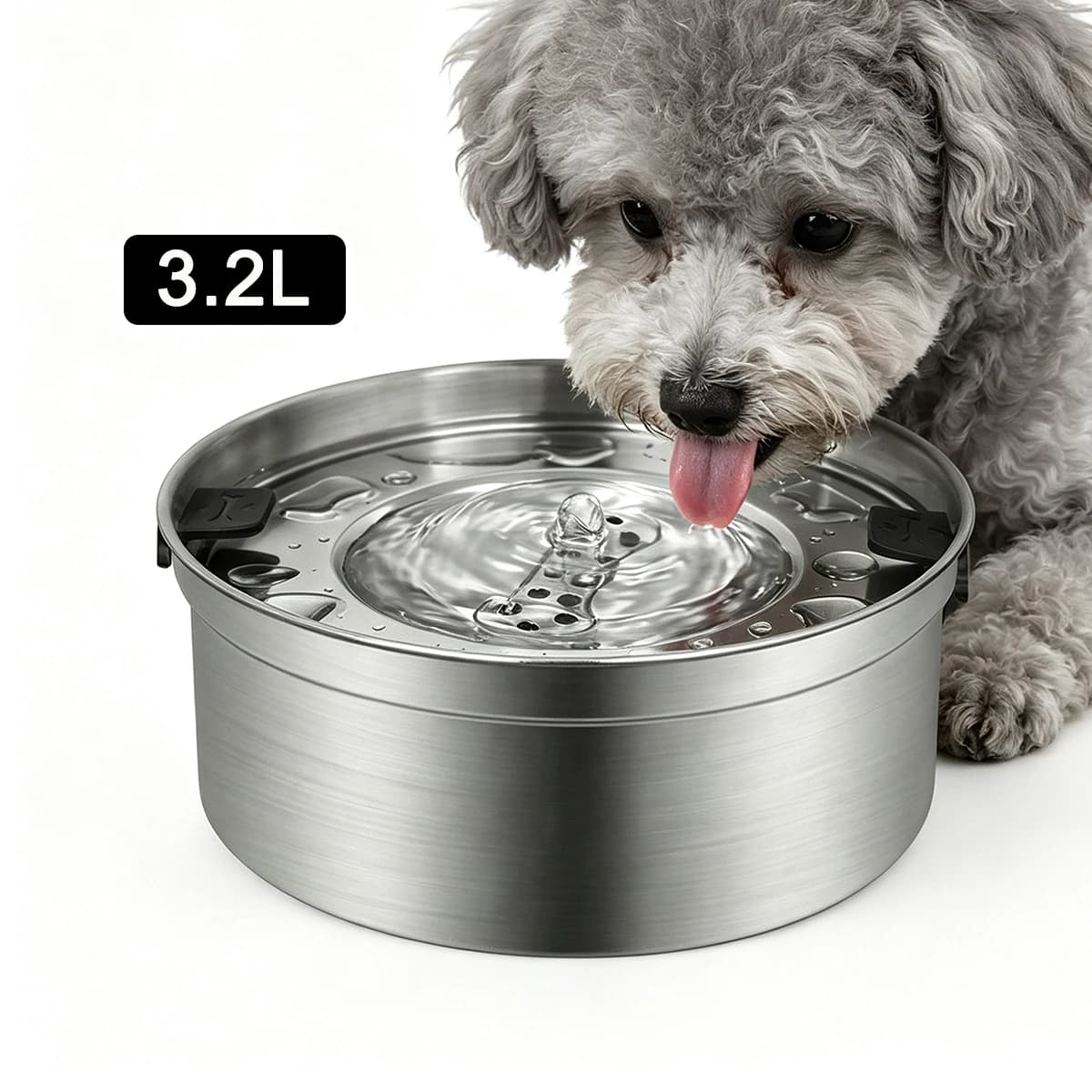 Stainless Steel Slow Pet Water Bowl