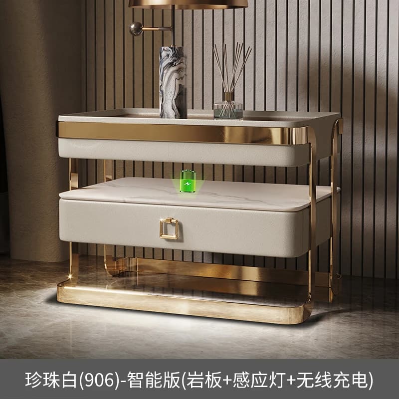 Aesthetic Simple Nightstand Modern Bedside Nordic Storage Nightstand Floor Luxury Mesita De Noche Dormitorio Home Furniture