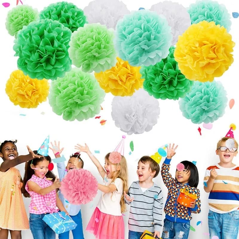 Tissue Paper Pompoms Flower Balls Decorations