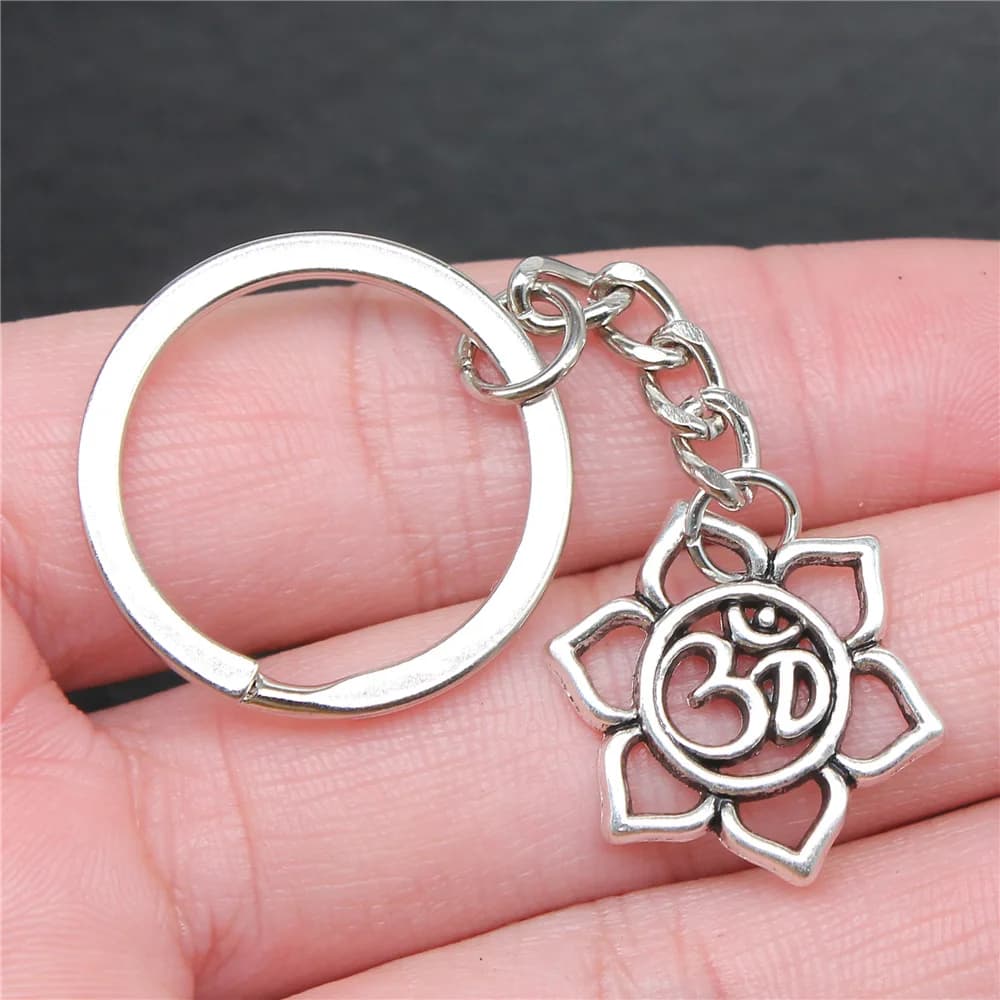 Om Symbol Yoga Keychain Pendant