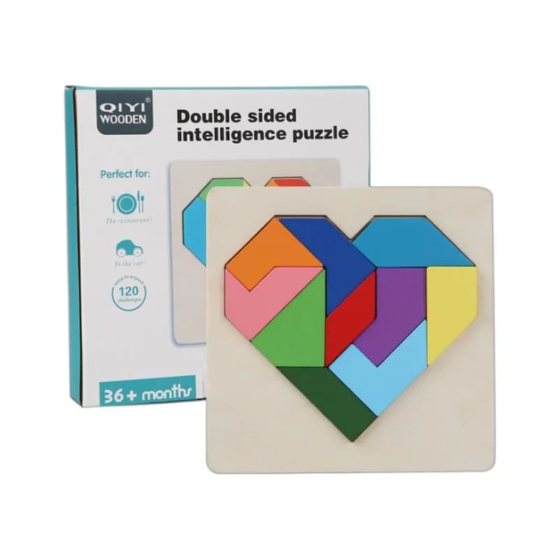 Wooden Brain Teaser Puzzle Set