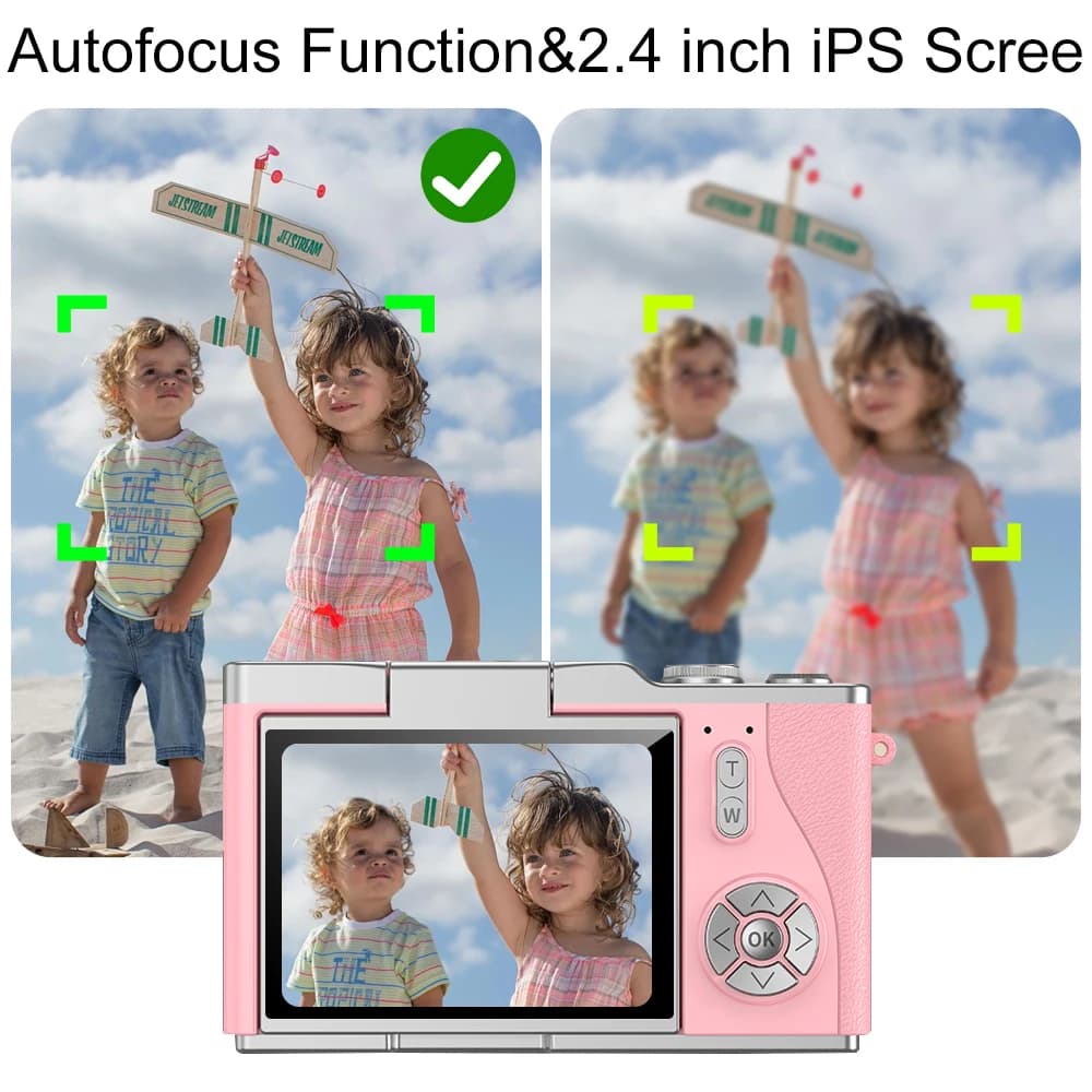 Kids Digital Camera with 8X Zoom and Flip Screen