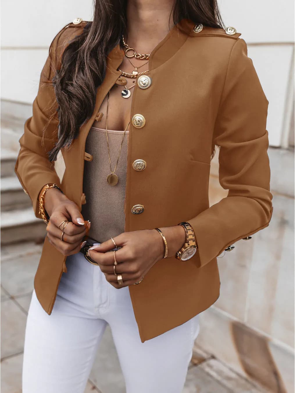 Women's Long-Sleeved Slim Fit Blazer