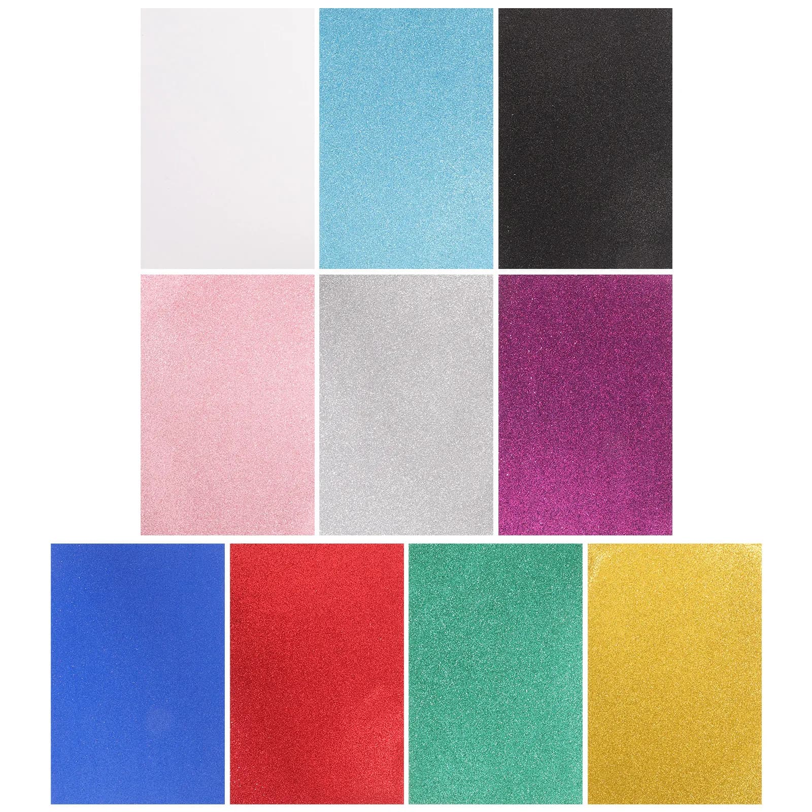 Glitter Foam Sheet Set A4 Assorted Colors