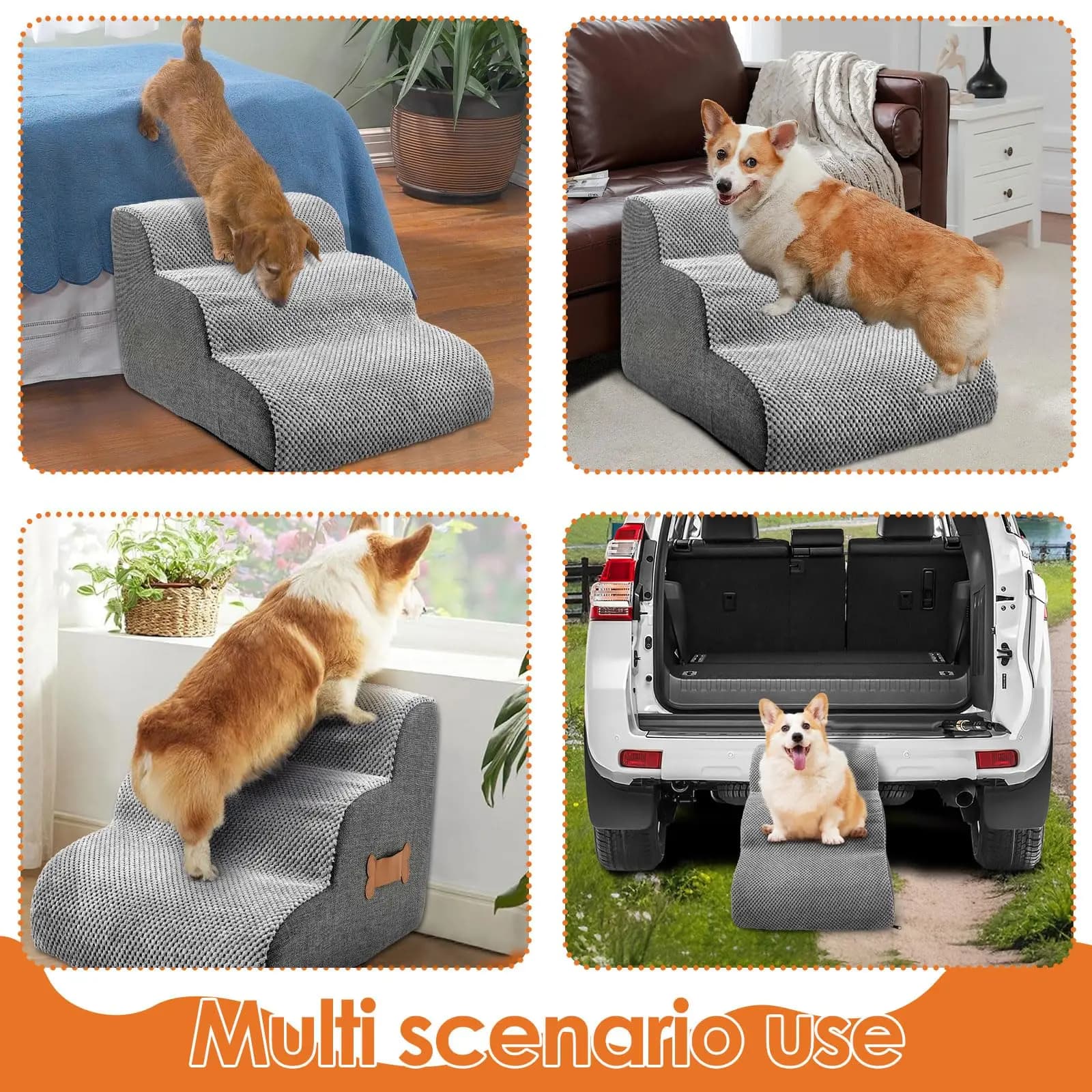 Pet Stairs Ramp with Bone Handle