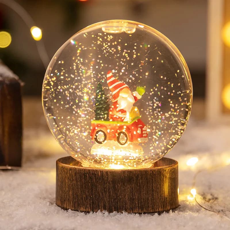 Illuminated Crystal Ball Night Light Wind Lamp