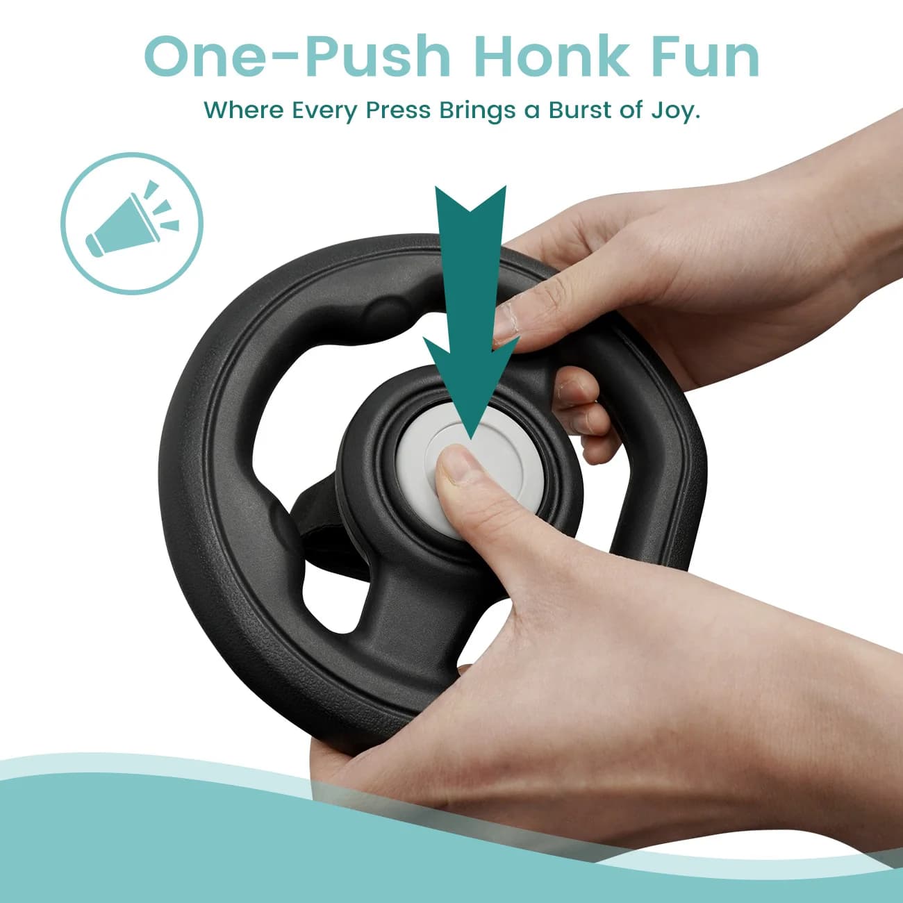 Baby Stroller Steering Wheel with Blanket Clips