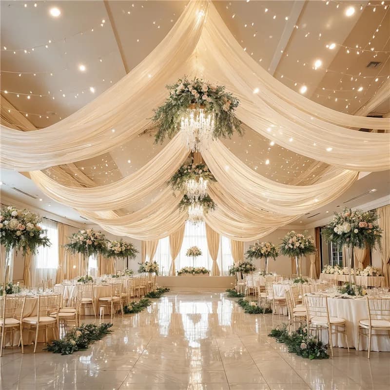 Sheer Chiffon Ceiling Drape Panel