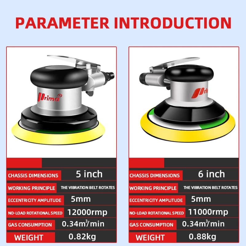 Pneumatic Orbital Sander 5/6 Inch