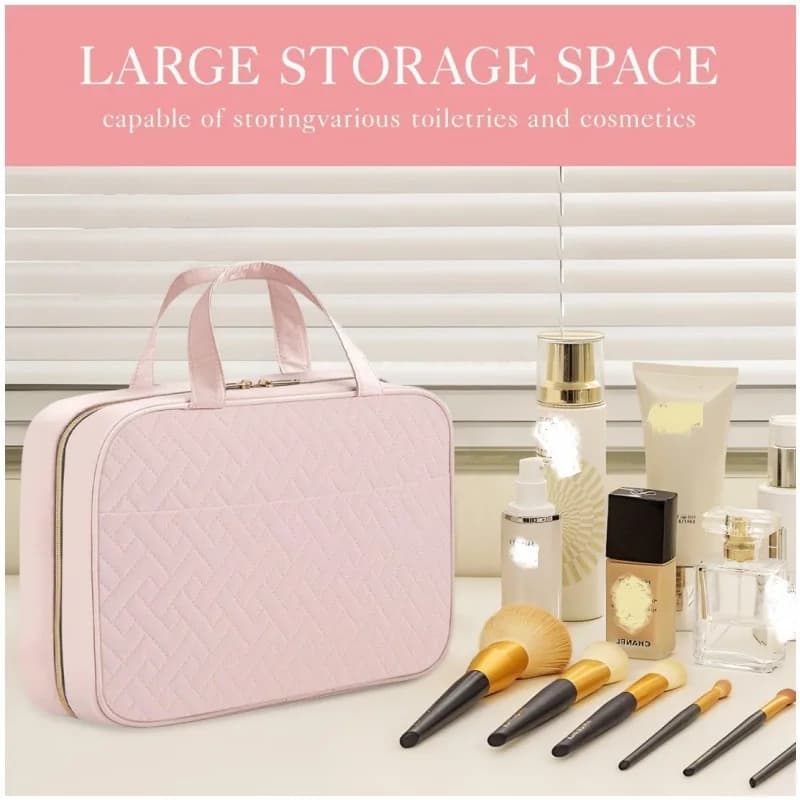 Toiletry Bag Travel Bag with Hanging Hook, Water-resistant Makeup Cosmetic Bag Travel Organizer for Accessories, Shampoo,