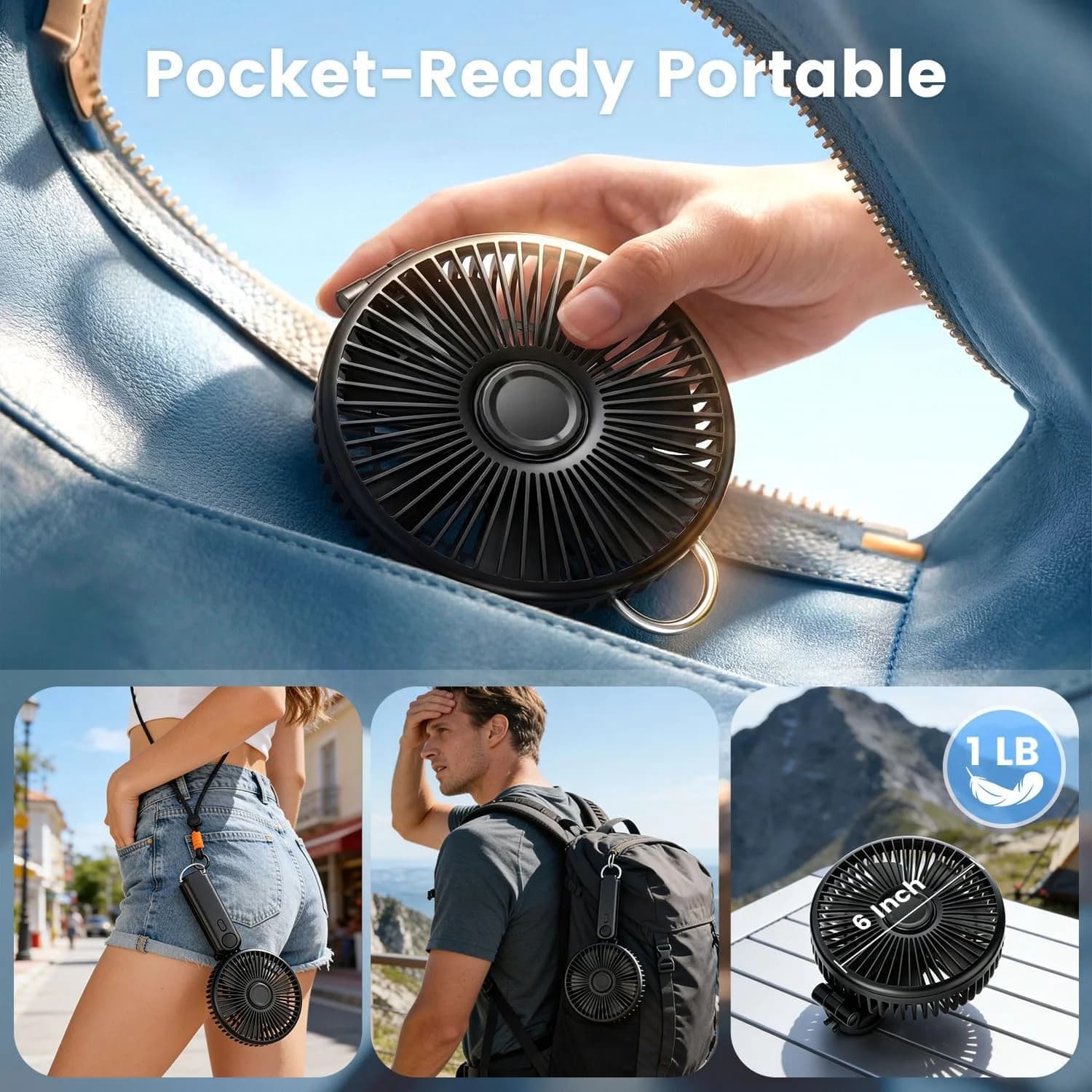 Portable Rechargeable Hand Fan 10000mAh