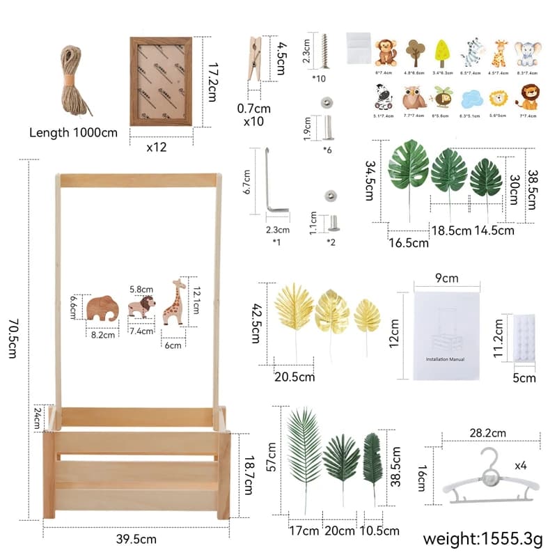 Wooden Storage Basket for Baby Room