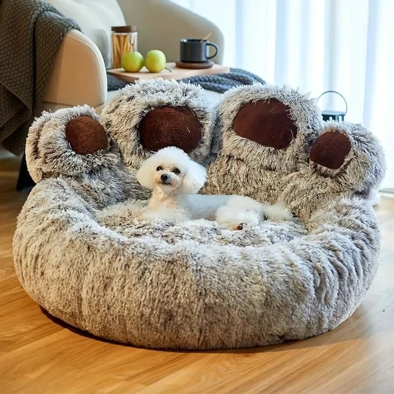 Bear Paw Pet Bed for Dogs and Cats