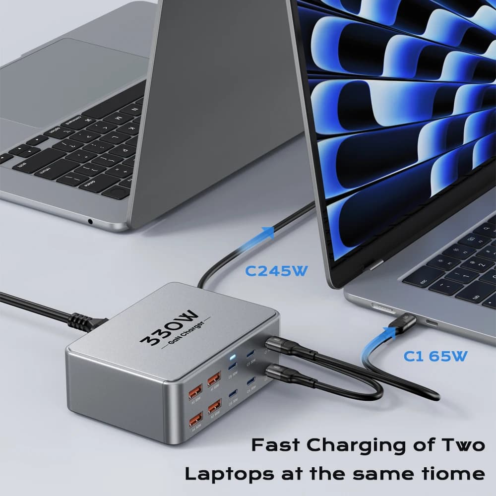 330W USB-C GaN Multiport Fast Charging Station