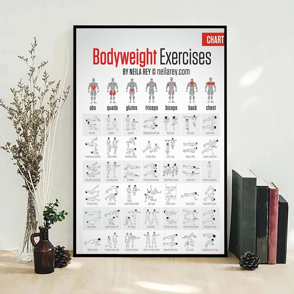 Yoga Poses Workout Exercise Canvas Wall Art