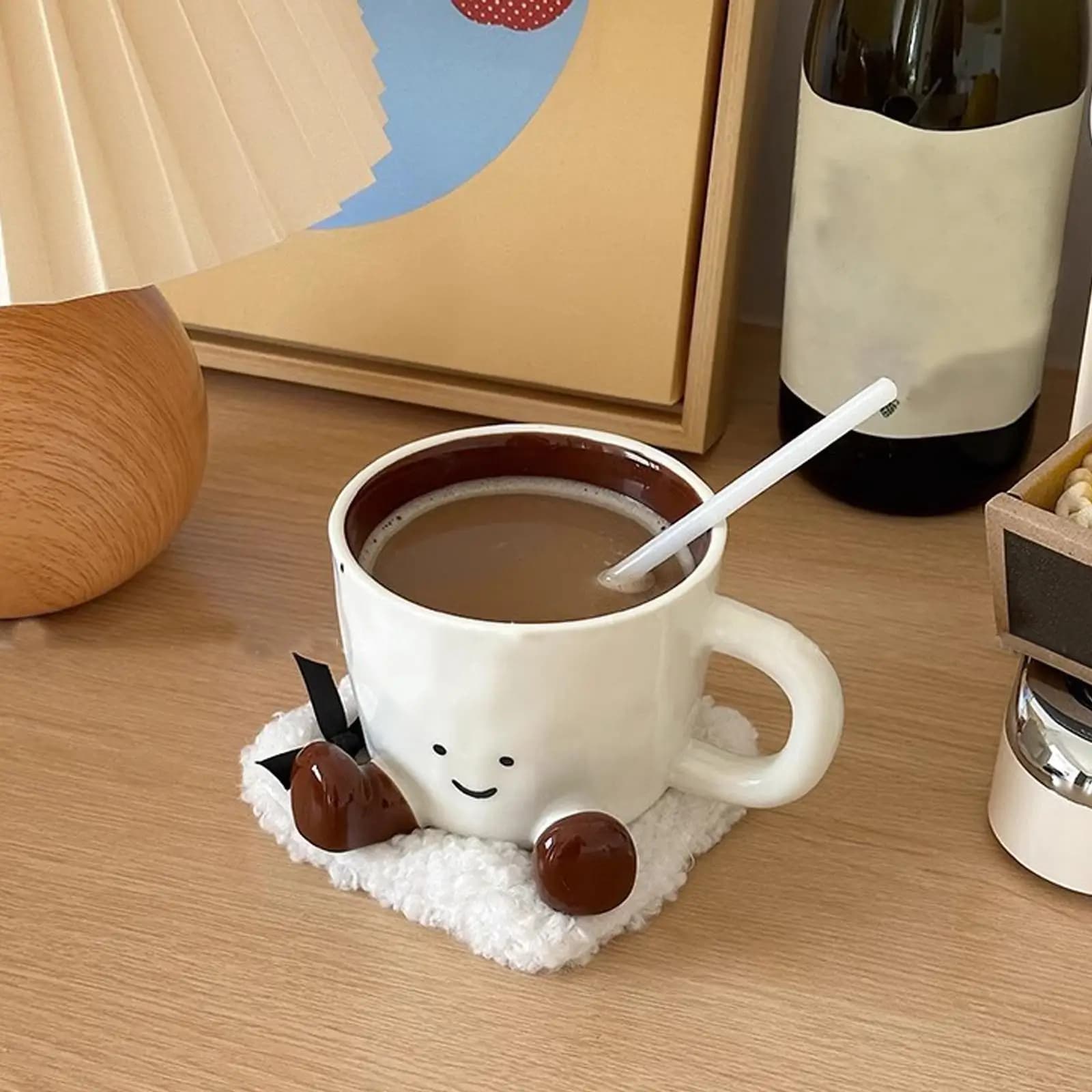 Funny Coffee Mug Adorable Home Kitchen Drinkware Ceramic Coffee Tea Cups for Wine Latte Water Hot Cocoa Cold Hot Drinks