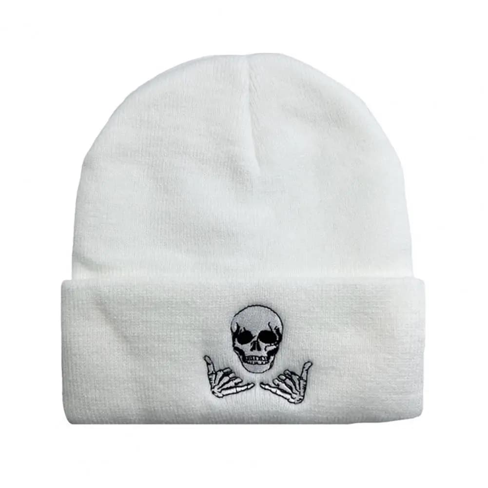 Embroidered Knit Winter Beanie Hat