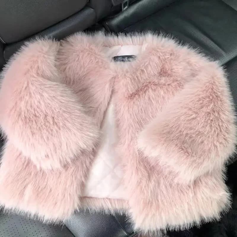 Girls Plush Winter Coat