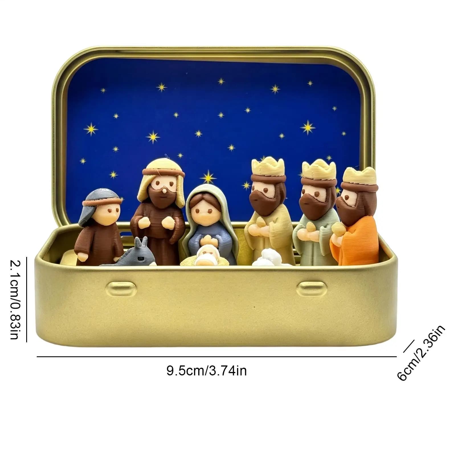 Pocket Nativity Set with Metal Tin Box