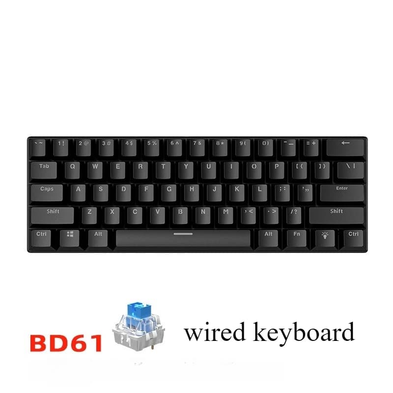 Teclado Mecánico 60% Gaming Keyboard Gamer Mechanical Keyboards PC Teclados Laptop Oficina Mini Key Board Klavye Teclas White