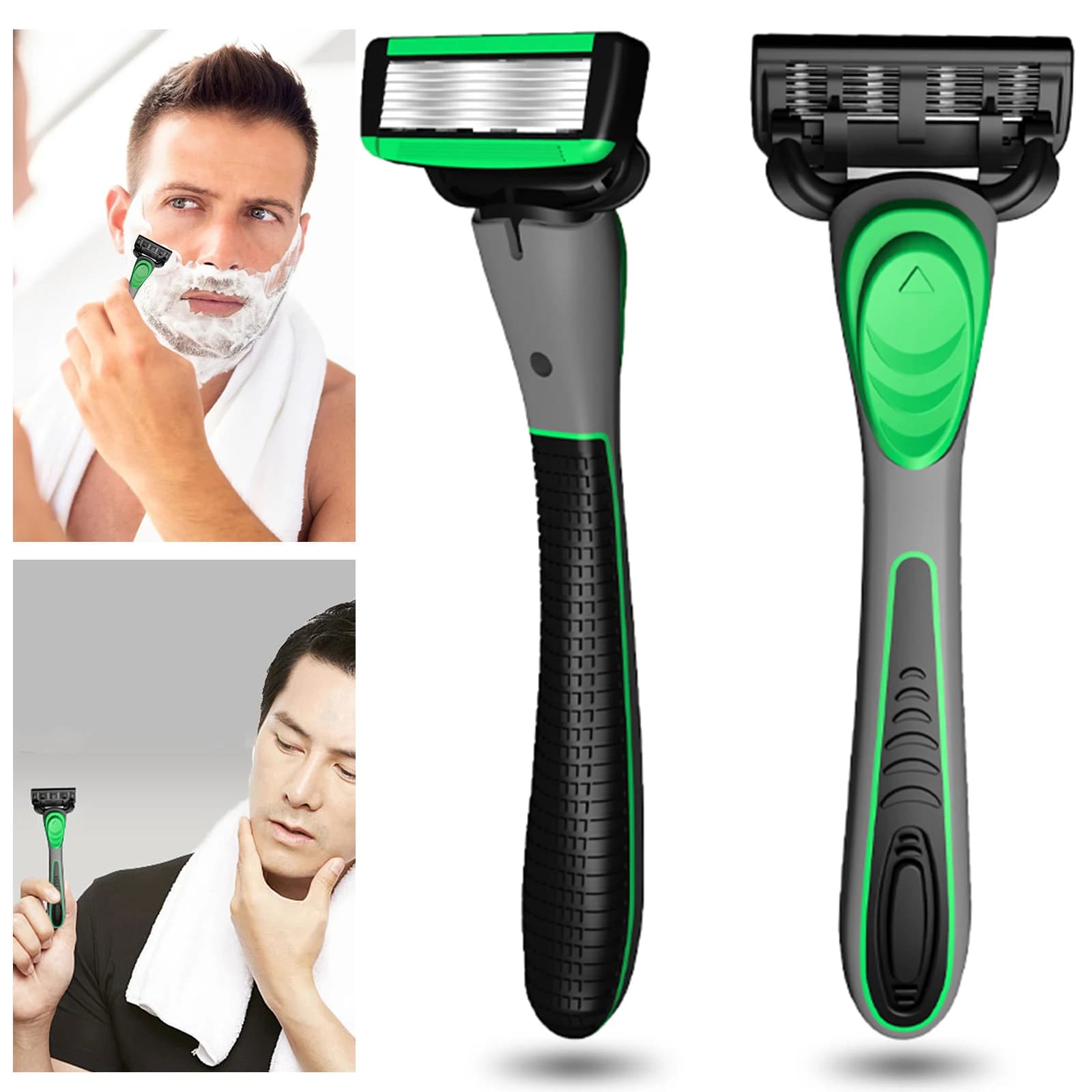 Manual Razor with 7-Layer Replaceable Blades