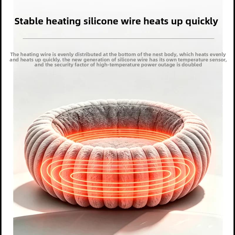 Heated Pet Bed with Smart Temperature Control
