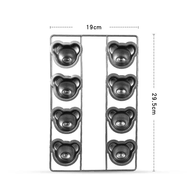 8 Cavity Bear Shaped Baking Mold