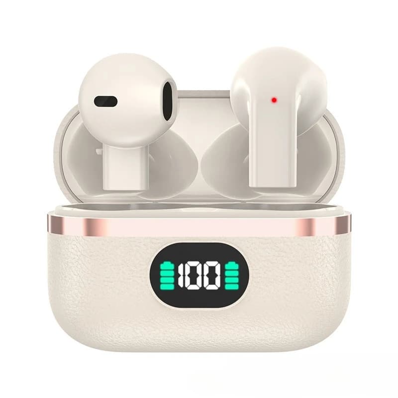 Semi-In-Ear TWS Wireless Earbuds Sleek Stylish Design Long Endurance Battery Built-In Mic Ideal Headphones for Daily